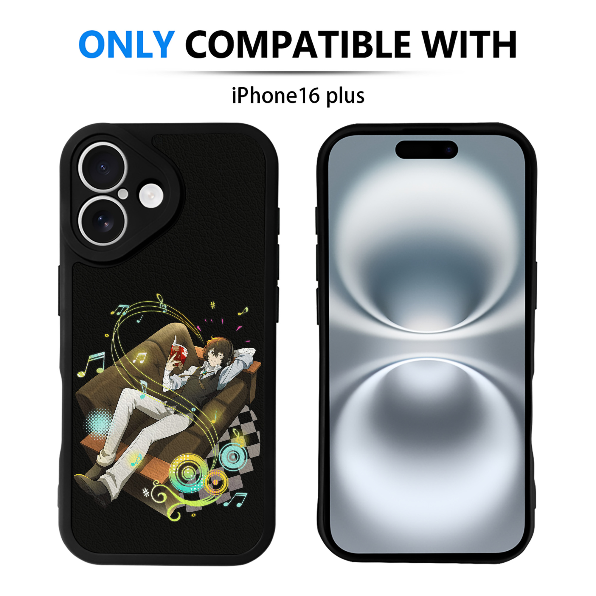 （画像用） 文豪ストレイドッグス Bungo Stray Dogs 【iPhone 16シリーズ対応】シリコンスマホケース（レザー調） 材質：シリコン